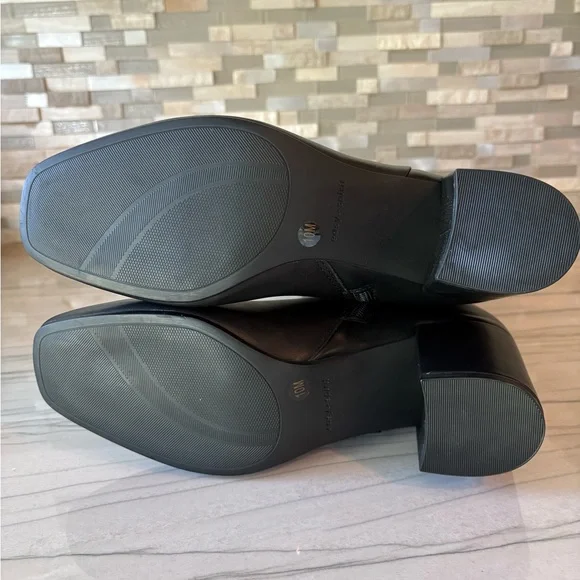 NEW EASY SPIRIT Black Leather Knee Boots Sz 10 Round Toe Block Heel Side Zip - Picture 10 of 12